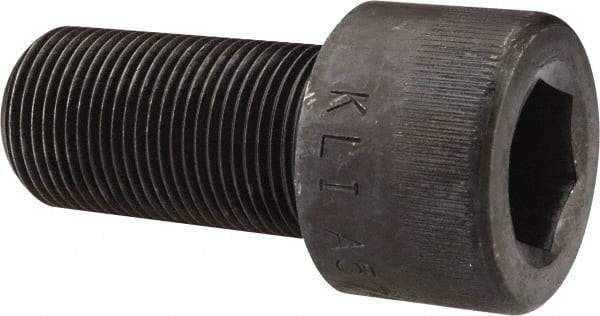 Made in USA - 1-14 UNF Hex Socket Drive, Socket Cap Screw - Alloy Steel, Black Oxide Finish, Fully Threaded, 2" Length Under Head - Apex Tool & Supply