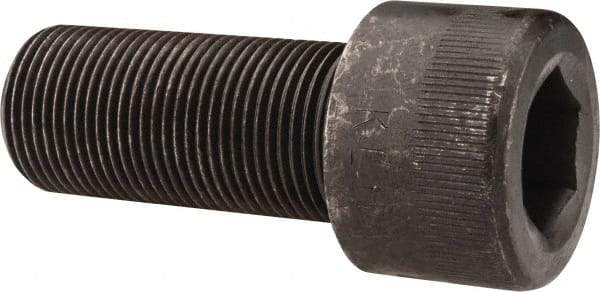 Made in USA - 1-14 UNF Hex Socket Drive, Socket Cap Screw - Alloy Steel, Black Oxide Finish, Fully Threaded, 2-1/4" Length Under Head - Apex Tool & Supply