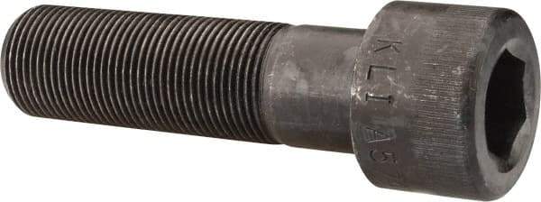 Made in USA - 1-14 UNF Hex Socket Drive, Socket Cap Screw - Alloy Steel, Black Oxide Finish, Partially Threaded, 3-1/2" Length Under Head - Apex Tool & Supply
