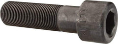 Made in USA - 1-14 UNF Hex Socket Drive, Socket Cap Screw - Alloy Steel, Black Oxide Finish, Partially Threaded, 3-1/2" Length Under Head - Apex Tool & Supply