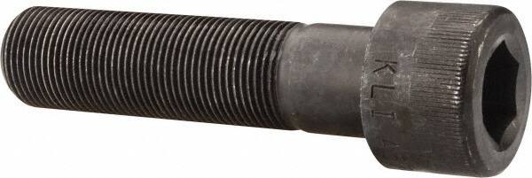 Made in USA - 1-14 UNF Hex Socket Drive, Socket Cap Screw - Alloy Steel, Black Oxide Finish, Partially Threaded, 4" Length Under Head - Apex Tool & Supply
