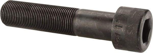 Made in USA - 1-14 UNF Hex Socket Drive, Socket Cap Screw - Alloy Steel, Black Oxide Finish, Partially Threaded, 4-1/2" Length Under Head - Apex Tool & Supply