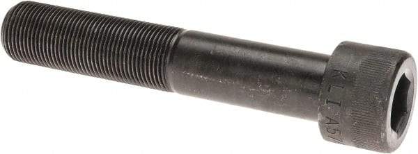 Made in USA - 1-14 UNF Hex Socket Drive, Socket Cap Screw - Alloy Steel, Black Oxide Finish, Partially Threaded, 5-1/2" Length Under Head - Apex Tool & Supply