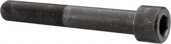 Made in USA - 1-14 UNF Hex Socket Drive, Socket Cap Screw - Alloy Steel, Black Oxide Finish, Partially Threaded, 7" Length Under Head - Apex Tool & Supply