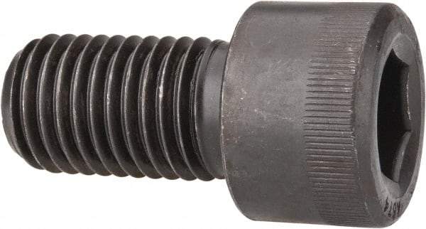Made in USA - 1-1/8 - 7 UNC Hex Socket Drive, Socket Cap Screw - Alloy Steel, Black Oxide Finish, Partially Threaded, 2" Length Under Head - Apex Tool & Supply