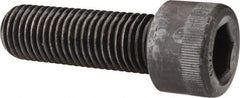 Made in USA - 1-1/8 - 7 UNC Hex Socket Drive, Socket Cap Screw - Alloy Steel, Black Oxide Finish, Fully Threaded, 3-1/2" Length Under Head - Apex Tool & Supply