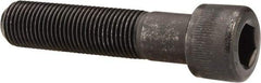 Made in USA - 1-1/8 - 7 UNC Hex Socket Drive, Socket Cap Screw - Alloy Steel, Black Oxide Finish, Partially Threaded, 4-1/2" Length Under Head - Apex Tool & Supply