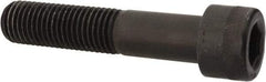 Made in USA - 1-1/8 - 7 UNC Hex Socket Drive, Socket Cap Screw - Alloy Steel, Black Oxide Finish, Partially Threaded, 5-1/2" Length Under Head - Apex Tool & Supply