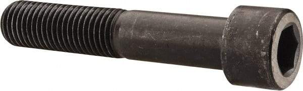 Made in USA - 1-1/8 - 7 UNC Hex Socket Drive, Socket Cap Screw - Alloy Steel, Black Oxide Finish, Partially Threaded, 6" Length Under Head - Apex Tool & Supply