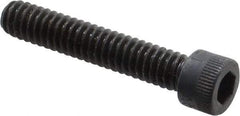Made in USA - 1/4-20 UNC Hex Socket Drive, Socket Cap Screw - Alloy Steel, Black Oxide Finish, Partially Threaded, 1-3/8" Length Under Head - Apex Tool & Supply