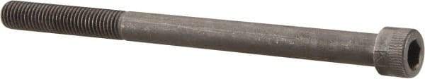 Made in USA - 1/4-28 UNF Hex Socket Drive, Socket Cap Screw - Alloy Steel, Black Oxide Finish, Partially Threaded, 3-1/2" Length Under Head - Apex Tool & Supply