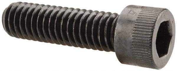 Made in USA - 5/16-18 UNC Hex Socket Drive, Socket Cap Screw - Alloy Steel, Black Oxide Finish, Fully Threaded, 1-1/8" Length Under Head - Apex Tool & Supply