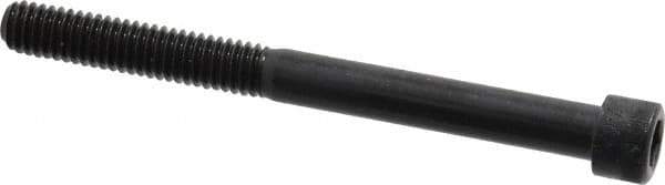 Made in USA - 5/16-18 UNC Hex Socket Drive, Socket Cap Screw - Alloy Steel, Black Oxide Finish, Partially Threaded, 3-1/2" Length Under Head - Apex Tool & Supply