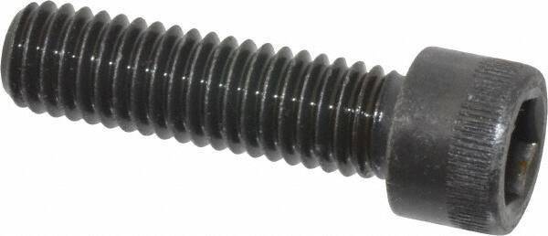 Made in USA - 3/8-16 UNC Hex Socket Drive, Socket Cap Screw - Alloy Steel, Black Oxide Finish, Fully Threaded, 1-3/8" Length Under Head - Apex Tool & Supply