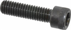Made in USA - 3/8-16 UNC Hex Socket Drive, Socket Cap Screw - Alloy Steel, Black Oxide Finish, Fully Threaded, 1-3/8" Length Under Head - Apex Tool & Supply