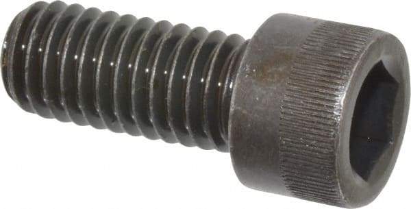 Made in USA - 7/16-14 UNC Hex Socket Drive, Socket Cap Screw - Alloy Steel, Black Oxide Finish, Fully Threaded, 1" Length Under Head - Apex Tool & Supply