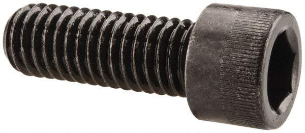 Made in USA - 7/16-14 UNC Hex Socket Drive, Socket Cap Screw - Alloy Steel, Black Oxide Finish, Fully Threaded, 1-1/4" Length Under Head - Apex Tool & Supply