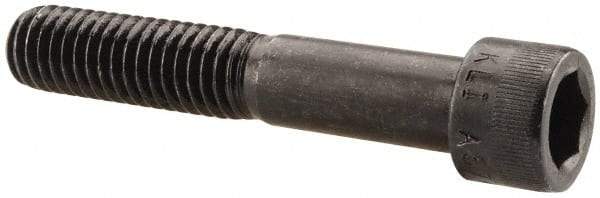Made in USA - 7/16-14 UNC Hex Socket Drive, Socket Cap Screw - Alloy Steel, Black Oxide Finish, Partially Threaded, 2-1/2" Length Under Head - Apex Tool & Supply