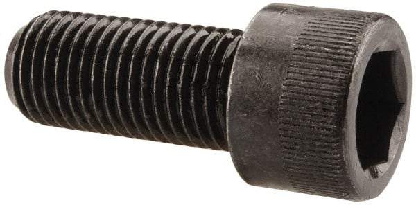 Made in USA - 7/16-20 UNF Hex Socket Drive, Socket Cap Screw - Alloy Steel, Black Oxide Finish, Fully Threaded, 1" Length Under Head - Apex Tool & Supply