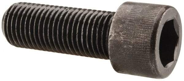 Made in USA - 7/16-20 UNF Hex Socket Drive, Socket Cap Screw - Alloy Steel, Black Oxide Finish, Fully Threaded, 1-1/4" Length Under Head - Apex Tool & Supply