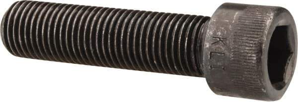 Made in USA - 7/16-20 UNF Hex Socket Drive, Socket Cap Screw - Alloy Steel, Black Oxide Finish, Fully Threaded, 1-3/4" Length Under Head - Apex Tool & Supply