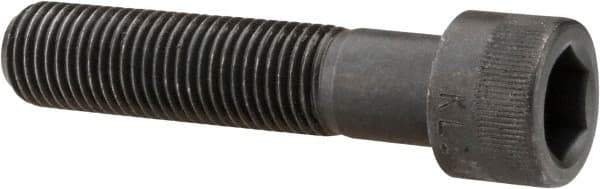Made in USA - 7/16-20 UNF Hex Socket Drive, Socket Cap Screw - Alloy Steel, Black Oxide Finish, Partially Threaded, 2" Length Under Head - Apex Tool & Supply