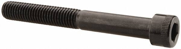 Made in USA - 1/2-13 UNC Hex Socket Drive, Socket Cap Screw - Alloy Steel, Black Oxide Finish, Partially Threaded, 4-1/4" Length Under Head - Apex Tool & Supply