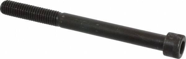 Made in USA - 1/2-13 UNC Hex Socket Drive, Socket Cap Screw - Alloy Steel, Black Oxide Finish, Partially Threaded, 5-1/2" Length Under Head - Apex Tool & Supply