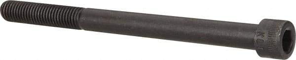 Made in USA - 1/2-13 UNC Hex Socket Drive, Socket Cap Screw - Alloy Steel, Black Oxide Finish, Partially Threaded, 6-1/2" Length Under Head - Apex Tool & Supply