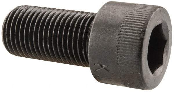 Made in USA - 1/2-20 UNF Hex Socket Drive, Socket Cap Screw - Alloy Steel, Black Oxide Finish, Fully Threaded, 1" Length Under Head - Apex Tool & Supply