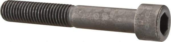Made in USA - 5/8-11 UNC Hex Socket Drive, Socket Cap Screw - Alloy Steel, Black Oxide Finish, Partially Threaded, 4-1/4" Length Under Head - Apex Tool & Supply