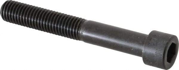 Made in USA - 5/8-11 UNC Hex Socket Drive, Socket Cap Screw - Alloy Steel, Black Oxide Finish, Partially Threaded, 4-1/2" Length Under Head - Apex Tool & Supply