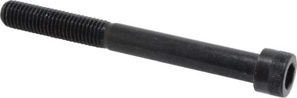 Made in USA - 5/8-11 UNC Hex Socket Drive, Socket Cap Screw - Alloy Steel, Black Oxide Finish, Partially Threaded, 6" Length Under Head - Apex Tool & Supply