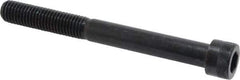 Made in USA - 5/8-11 UNC Hex Socket Drive, Socket Cap Screw - Alloy Steel, Black Oxide Finish, Partially Threaded, 6" Length Under Head - Apex Tool & Supply