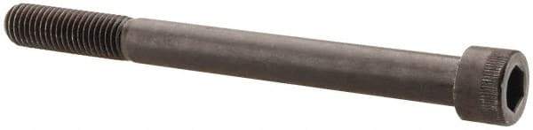 Made in USA - 5/8-11 UNC Hex Socket Drive, Socket Cap Screw - Alloy Steel, Black Oxide Finish, Partially Threaded, 7" Length Under Head - Apex Tool & Supply