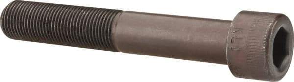 Made in USA - 5/8-18 UNF Hex Socket Drive, Socket Cap Screw - Alloy Steel, Black Oxide Finish, Partially Threaded, 4" Length Under Head - Apex Tool & Supply