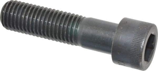 Made in USA - 3/4-10 UNC Hex Socket Drive, Socket Cap Screw - Alloy Steel, Black Oxide Finish, Partially Threaded, 3" Length Under Head - Apex Tool & Supply