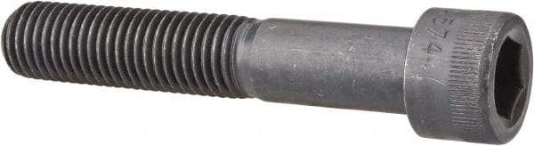Made in USA - 3/4-10 UNC Hex Socket Drive, Socket Cap Screw - Alloy Steel, Black Oxide Finish, Partially Threaded, 4-1/4" Length Under Head - Apex Tool & Supply