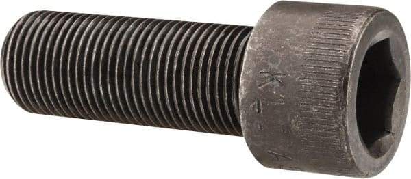 Made in USA - 3/4-16 UNF Hex Socket Drive, Socket Cap Screw - Alloy Steel, Black Oxide Finish, Fully Threaded, 2" Length Under Head - Apex Tool & Supply