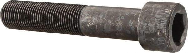 Made in USA - 3/4-16 UNF Hex Socket Drive, Socket Cap Screw - Alloy Steel, Black Oxide Finish, Partially Threaded, 4" Length Under Head - Apex Tool & Supply