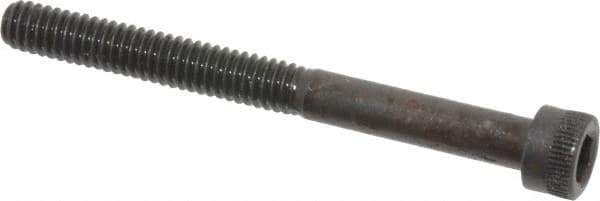 Made in USA - #8-32 UNC Hex Socket Drive, Socket Cap Screw - Alloy Steel, Black Oxide Finish, Partially Threaded, 1-3/4" Length Under Head - Apex Tool & Supply