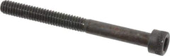 Made in USA - #8-32 UNC Hex Socket Drive, Socket Cap Screw - Alloy Steel, Black Oxide Finish, Partially Threaded, 1-3/4" Length Under Head - Apex Tool & Supply