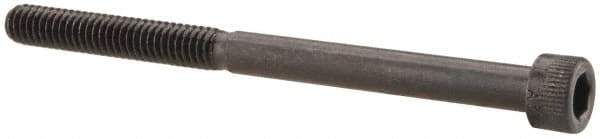 Made in USA - #8-32 UNC Hex Socket Drive, Socket Cap Screw - Alloy Steel, Black Oxide Finish, Partially Threaded, 2-1/4" Length Under Head - Apex Tool & Supply