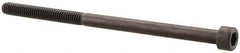 Made in USA - #8-32 UNC Hex Socket Drive, Socket Cap Screw - Alloy Steel, Black Oxide Finish, Partially Threaded, 3" Length Under Head - Apex Tool & Supply