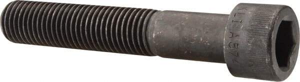 Made in USA - 7/8-9 UNC Hex Socket Drive, Socket Cap Screw - Alloy Steel, Black Oxide Finish, Partially Threaded, 5" Length Under Head - Apex Tool & Supply
