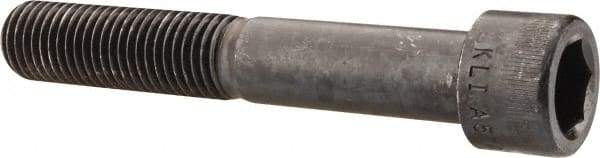 Made in USA - 7/8-9 UNC Hex Socket Drive, Socket Cap Screw - Alloy Steel, Black Oxide Finish, Partially Threaded, 5-1/2" Length Under Head - Apex Tool & Supply