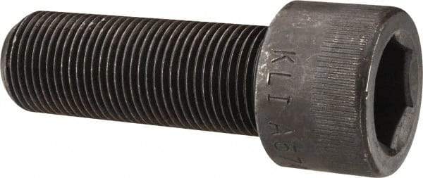 Made in USA - 7/8-14 UNF Hex Socket Drive, Socket Cap Screw - Alloy Steel, Black Oxide Finish, Fully Threaded, 2-1/2" Length Under Head - Apex Tool & Supply