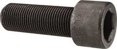 Made in USA - 7/8-14 UNF Hex Socket Drive, Socket Cap Screw - Alloy Steel, Black Oxide Finish, Fully Threaded, 2-1/2" Length Under Head - Apex Tool & Supply