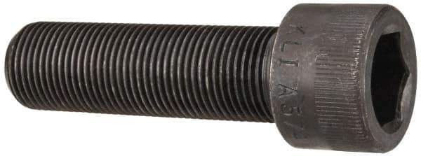 Made in USA - 7/8-14 UNF Hex Socket Drive, Socket Cap Screw - Alloy Steel, Black Oxide Finish, Fully Threaded, 3" Length Under Head - Apex Tool & Supply