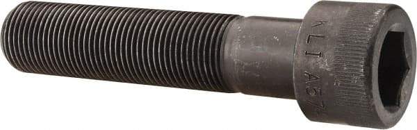 Made in USA - 7/8-14 UNF Hex Socket Drive, Socket Cap Screw - Alloy Steel, Black Oxide Finish, Partially Threaded, 4" Length Under Head - Apex Tool & Supply